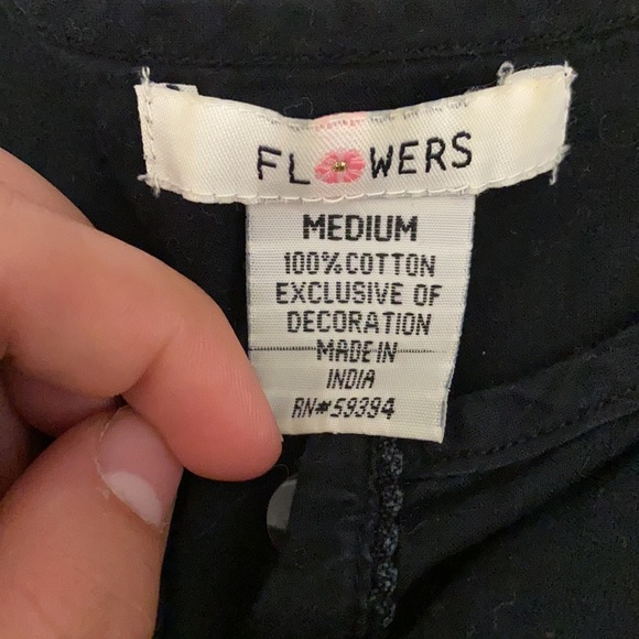 Black peasant shirt - Picture 2 of 2